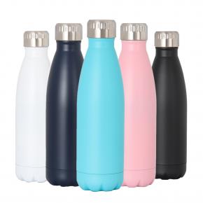 Stainless Steel Silicone Cola Shape Water Bottle Sport With Custom Logo