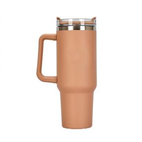  40 oz double wall stainless steel insulated travel mug mug with handle