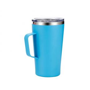 Hot sale 20oz tumbler with handle stainless steel vacuum insulated travel mug with 3 lids