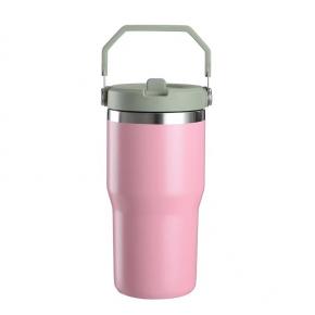 20oz/30oz Customized Stainless Steel Double Wall Thermos Coffee Mug with Handle Lid