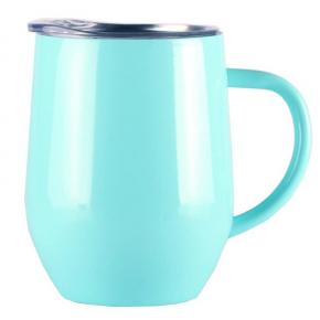 Double wall stainless steel mugs in vacuum insulated stainless steel travel coffee cup mug with handle