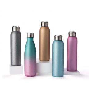 Water Bottle 20 oz 750ml Stainless Steel Custom Pink And Green Insulated Water Bottle 