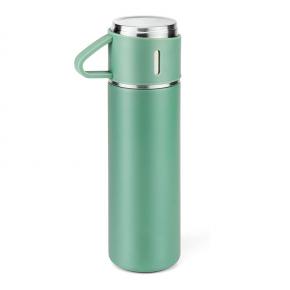 Stainless Steel 500ml 16oz Vacuum Insulated Bottle with Cup for Coffee Hot drink and Cold drink water flask  Set