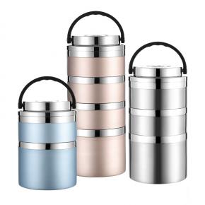 Best Selling Stainless Steel Tiffin Box Carrier Stackable Bento Lunch Box Stainless Steel Multilayer Food Storage