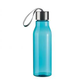 BPA free 600ml 20oz vertical carrying clear eco friendly chilly water bottle sport plastic drinking bottle with tethered lid