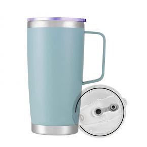  Stainless Steel Insulated Coffee Mug with Handle, Double Walled Vacuum Travel Cup with Lid