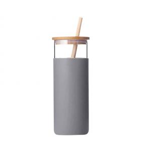 Tumbler with Straw and Lid, 500ml Water Bottle Iced Coffee Travel Mug Cup, Glass Assorted Iced Coffee Tumbler Straw Bottle for Home Party