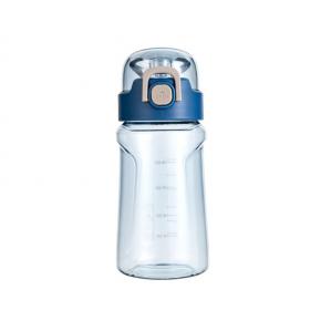  Bulk Custom Flip-Top Tritan Plastic Clear Transparent Sport Drinking Water Bottle with Custom Logo